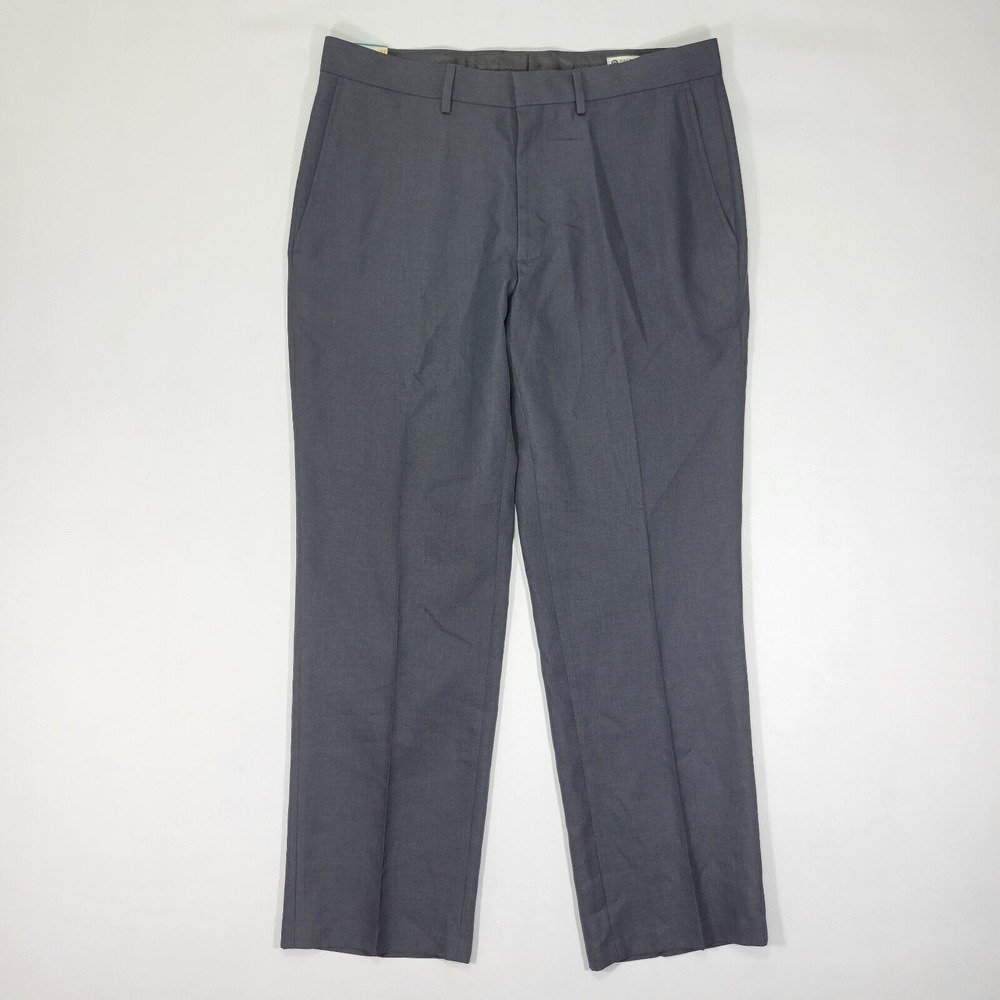 Haggar Men's‎ Trousers Tic Weave Travel Performance Comfort Fabric Size 36 x 30